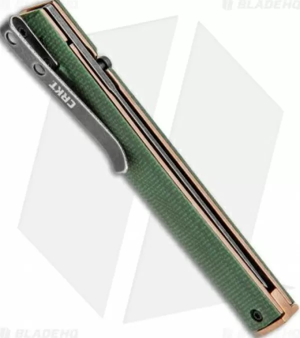 Best Unique Crkt Ceo Liner Lock Knife Green Micarta (3.1 Smokewash D2) Bhq Exclusive Pocket Knives