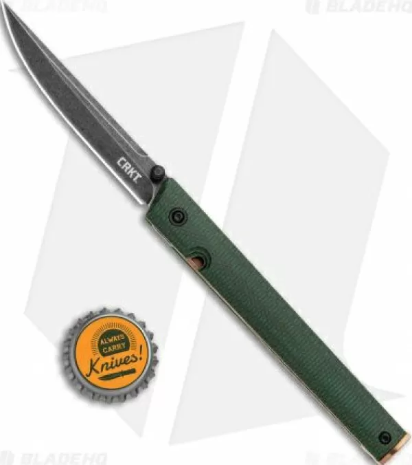 Best Unique Crkt Ceo Liner Lock Knife Green Micarta (3.1 Smokewash D2) Bhq Exclusive Pocket Knives