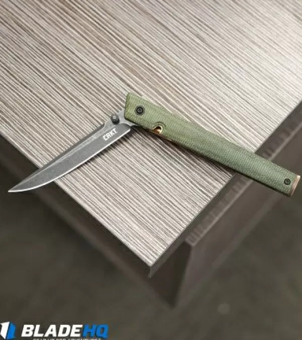 Best Unique Crkt Ceo Liner Lock Knife Green Micarta (3.1 Smokewash D2) Bhq Exclusive Pocket Knives