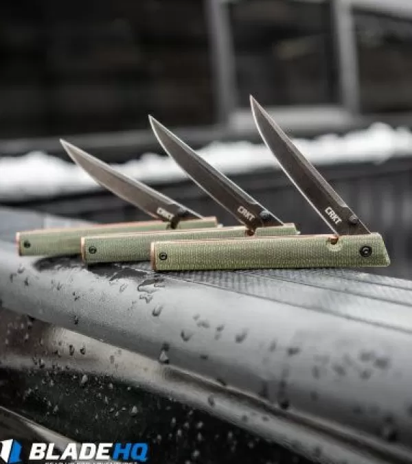 Best Unique Crkt Ceo Liner Lock Knife Green Micarta (3.1 Smokewash D2) Bhq Exclusive Pocket Knives