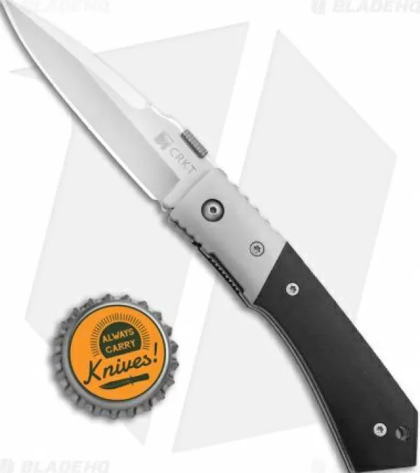 Clearance Unique Crkt Mini Tighe Tac Liner Lock Knife (2.6 Satin) 8101 Pocket Knives
