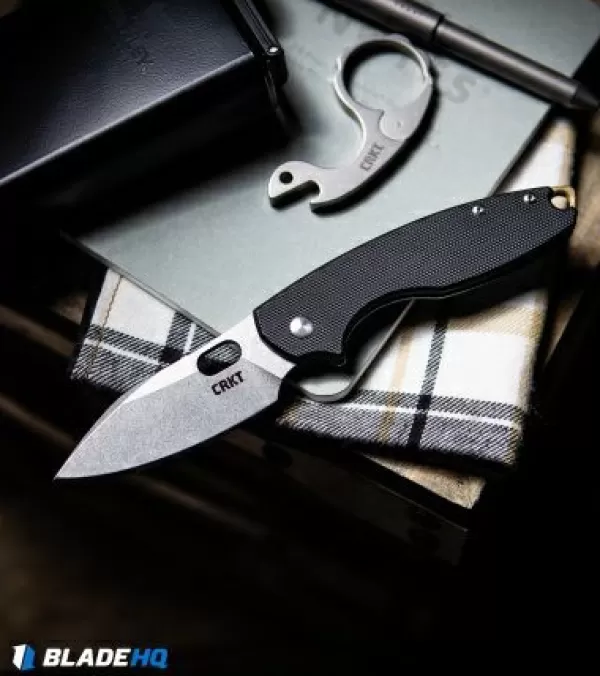 Best Sale Unique Crkt Pilar Iii Frame Lock Knife Black G-10 (3 Stonewash D2) 5317D2 Pocket Knives