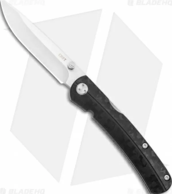 Clearance Unique Crkt Steigerwalt Kith Front Lock Knife Black Grn (3 Satin) 6433 Pocket Knives